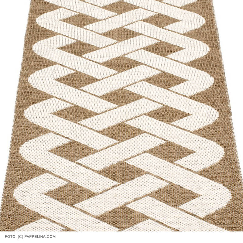 Pappelina Teppich Eira – metallic Vanille